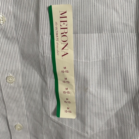 Merona Men's Dress Shirt - Light Gray Stripes - Picture 2 of 3